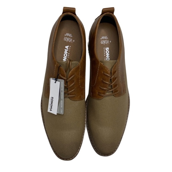 Sonoma Norrin Two-Tone Oxfords (Size:13, Color:Taupe/Brown) - Picture 3 of 5